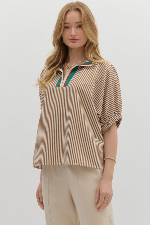 Jennings Blouse - Caramel