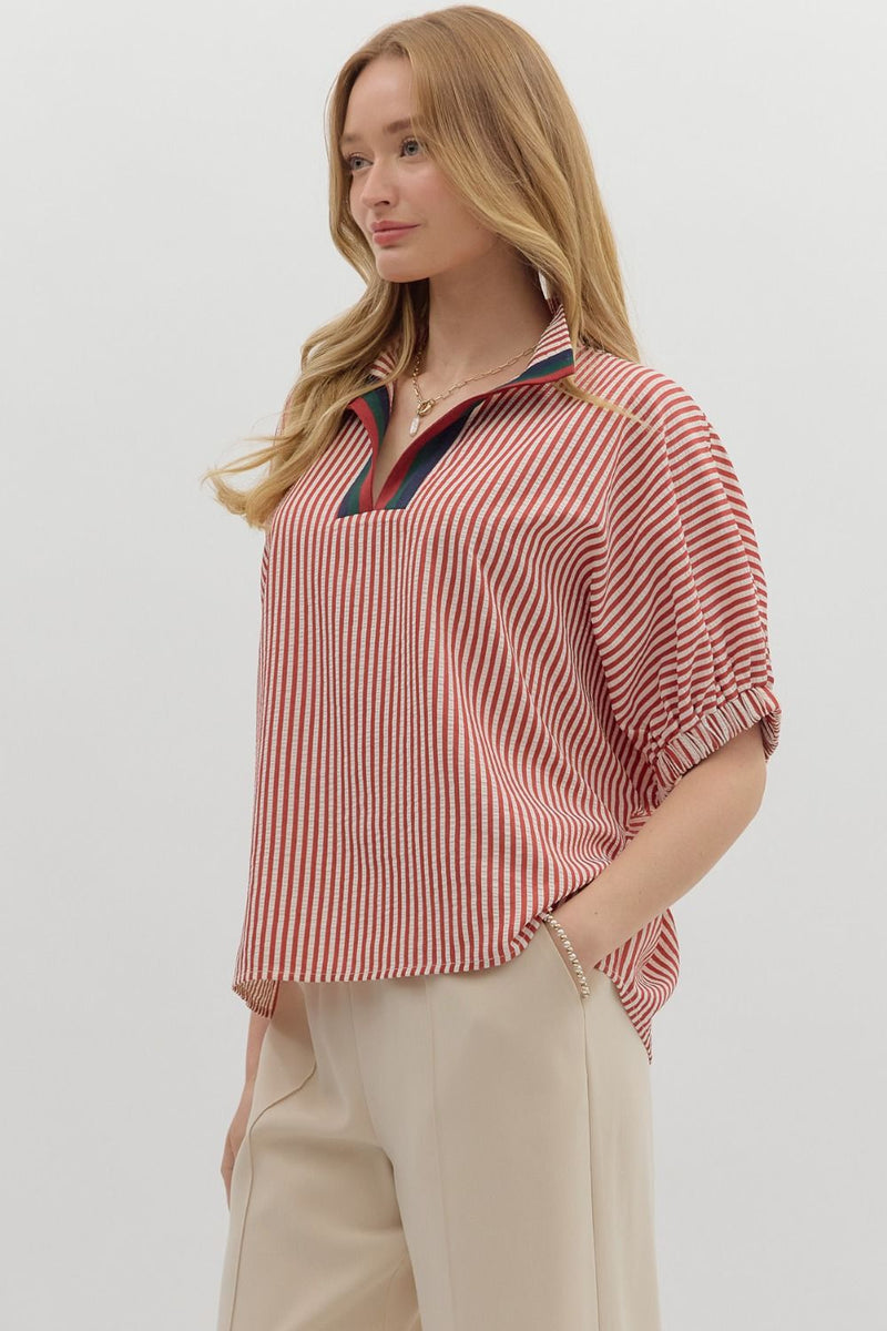 Jennings Blouse - Brick