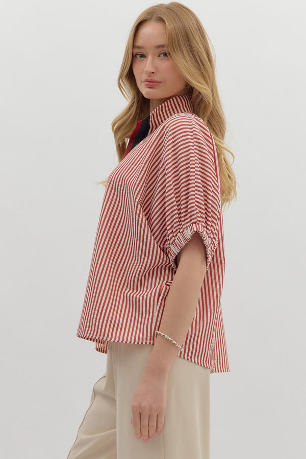 Jennings Blouse - Brick