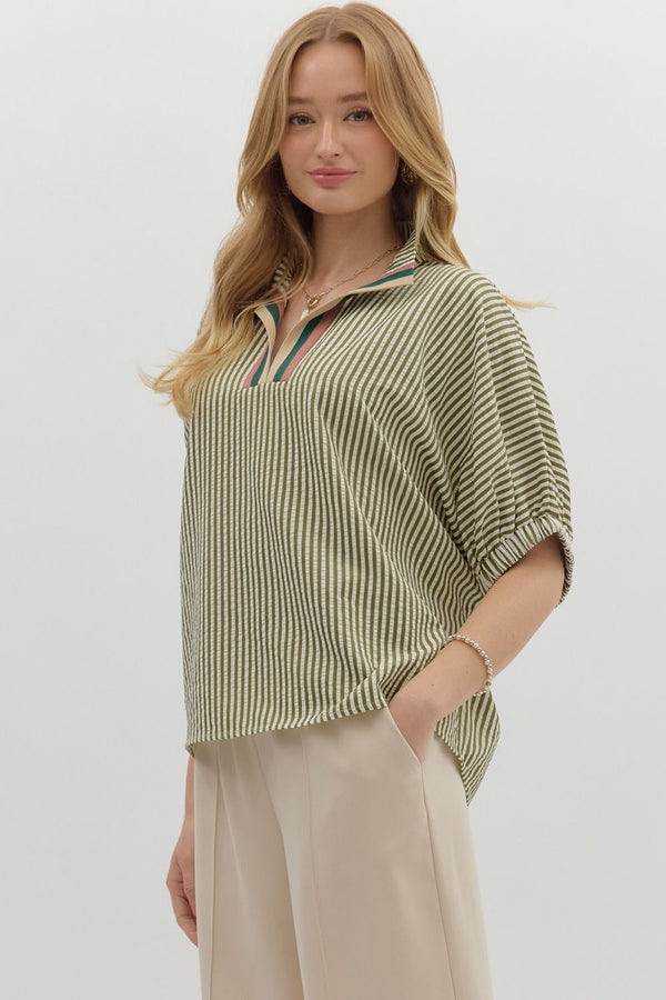 Jennings Blouse - Olive
