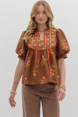 Gigi Azalea Blouse - Brown