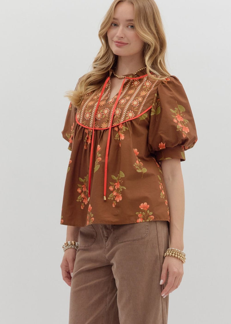 Gigi Azalea Blouse - Brown