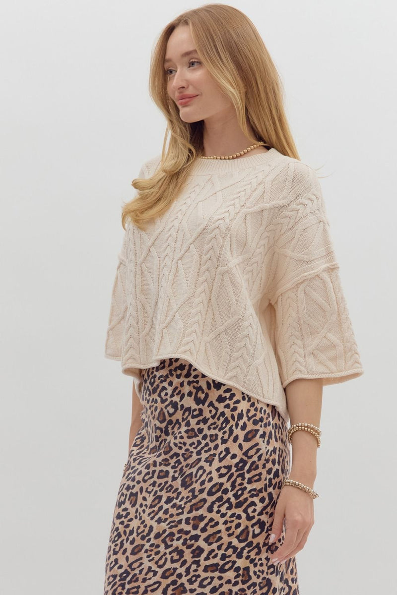 Jenny Knit Sweater - Ecru