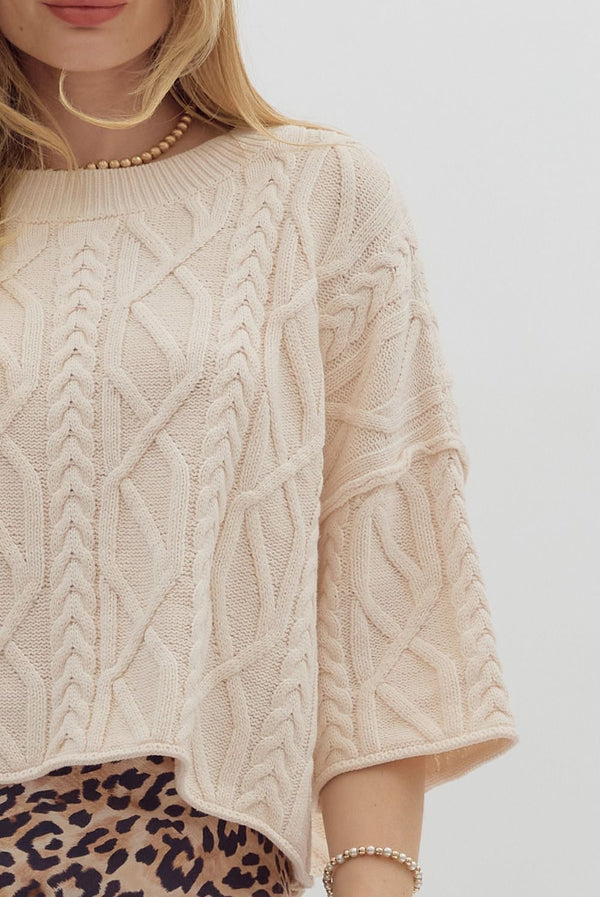 Jenny Knit Sweater - Ecru