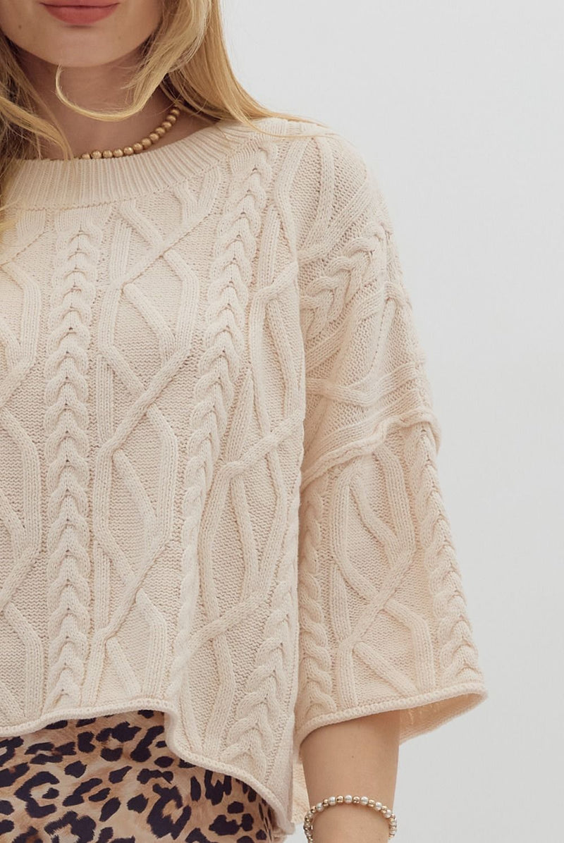 Jenny Knit Sweater - Ecru