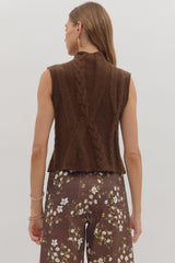 Aspen Sweater Tank - Brown