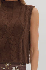 Aspen Sweater Tank - Brown