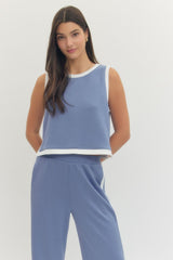 Polly Contrast Set - Chambray