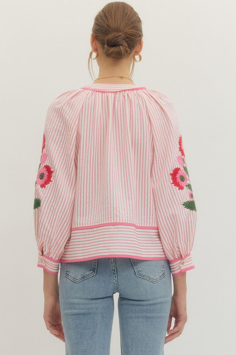 Aurora Floral Top- Pink – Ivy Lee Boutique