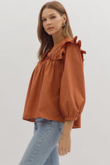 Harvest Blouse - Chestnut