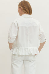 Lilla Ruffle Top- Off White