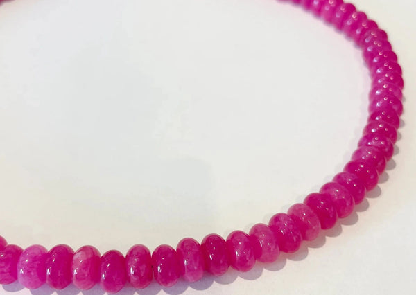 Theodosia Jewelry: Raspberry Angelite Candy Necklace