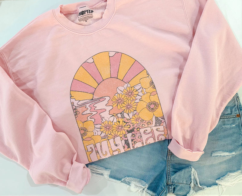 Ivy Lee Trippy Custom Sweatshirt Pink