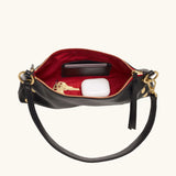 HAMMITT | Kyle Small Soft Leather Bag - Black/Brushed Gold Red Zip
