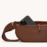 HAMMITT | Charles Crossbody Medium - Chocolate Diamond Suede/Antique Gold