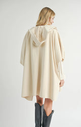 Lisha Belted Poncho - Cream