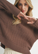 Liss Turtleneck Sweater - Brown