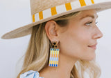 Sunshine Tienda: Hazel Stripe Cabana Earrings