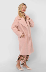 Gemma Teddy Coat - Blush