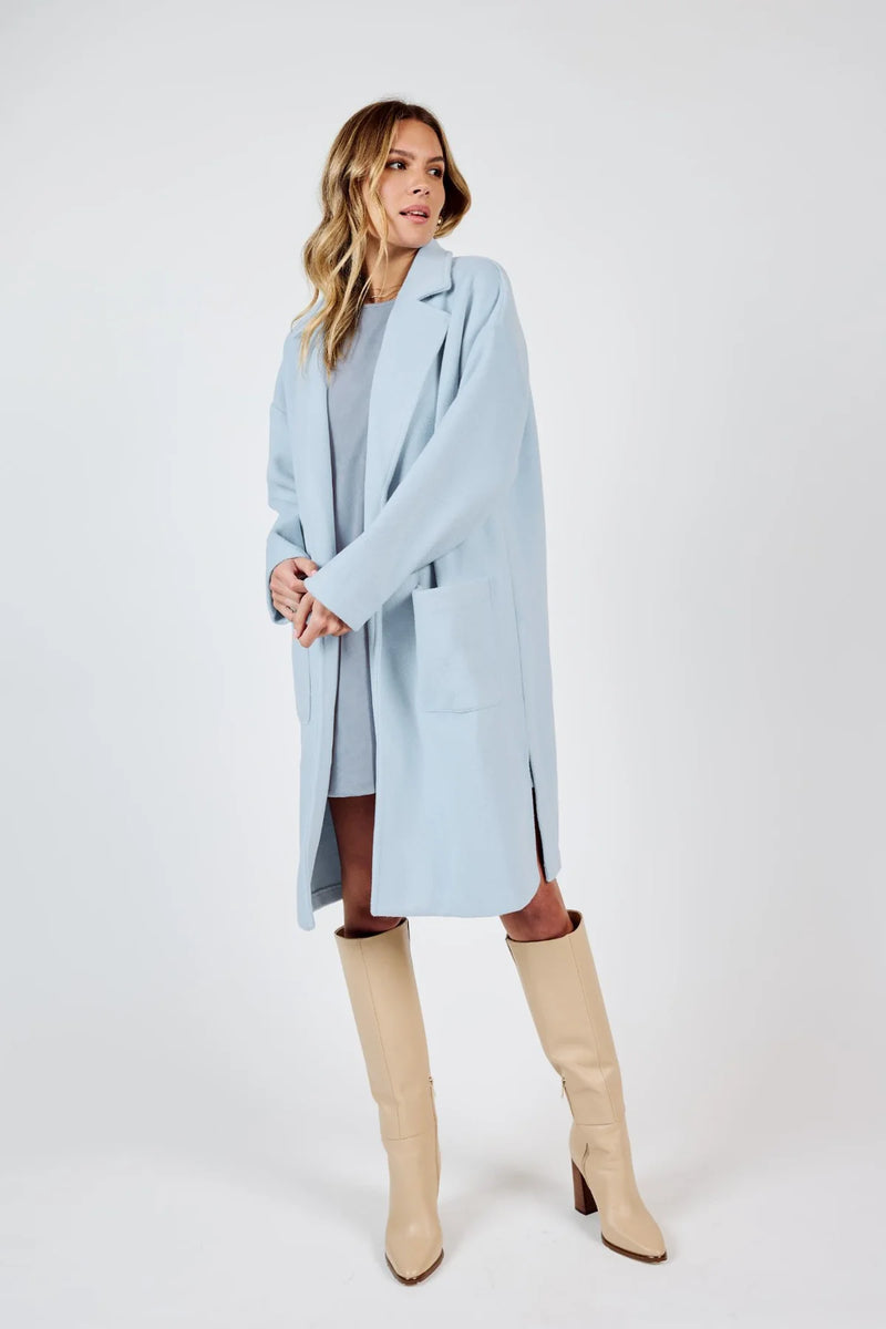 Hayley Open Coat - Sky