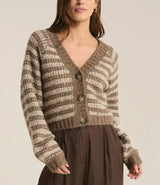 Z Supply | Este Metallic Stripe Cardigan - Campfire