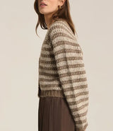 Z Supply | Este Metallic Stripe Cardigan - Campfire