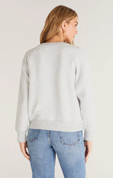 Z Supply: Premium Fleece Sweatshirt Light Grey