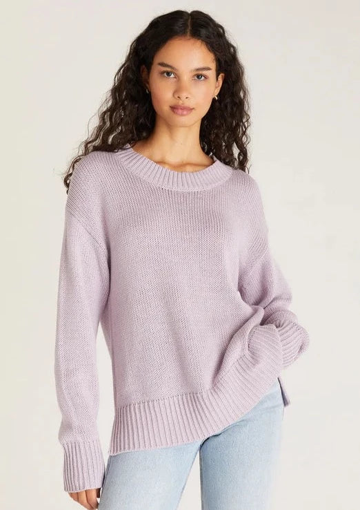 Z Supply: Sona Crew Neck Sweater Violet Stone