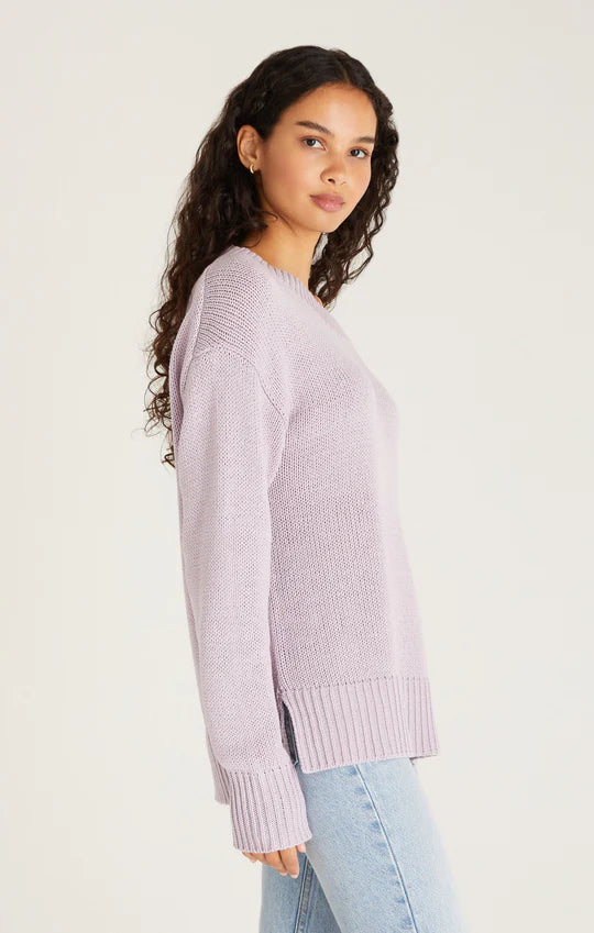 Z Supply: Sona Crew Neck Sweater Violet Stone