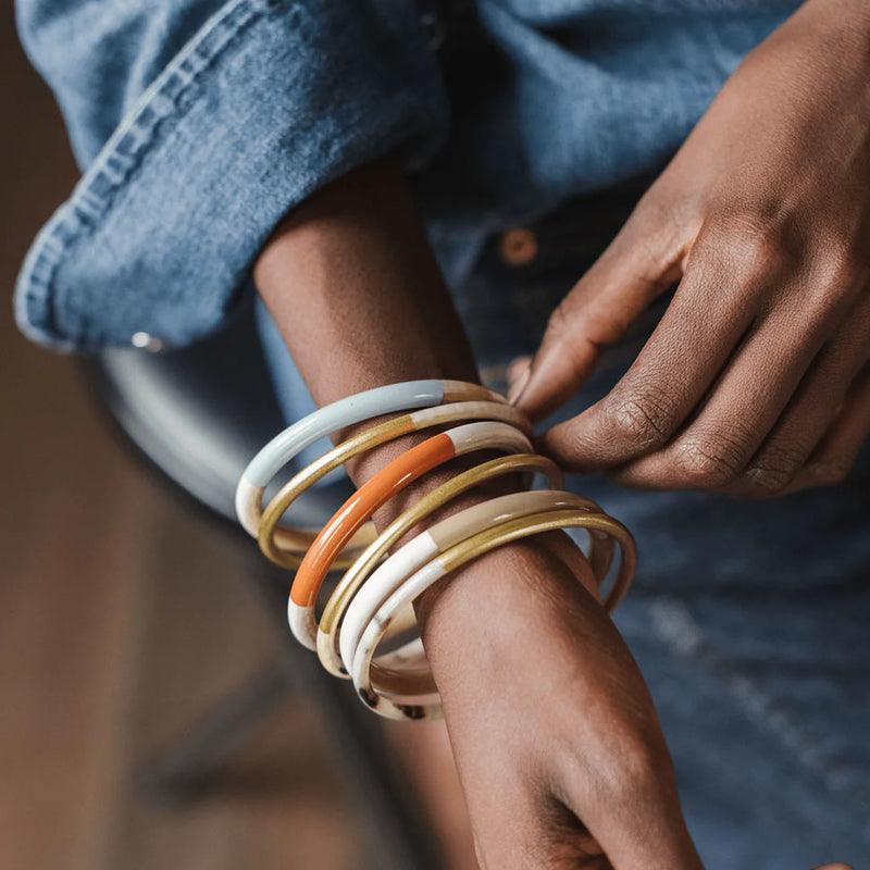 Autumn Metallic Bangle Set
