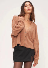 Project Social T: Elevate Chenille Cardi- Acorn